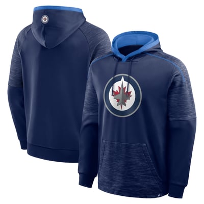 Winnipeg Jets Fanatics Goaltender Defender Raglan Pullover Hoodie - Navy
